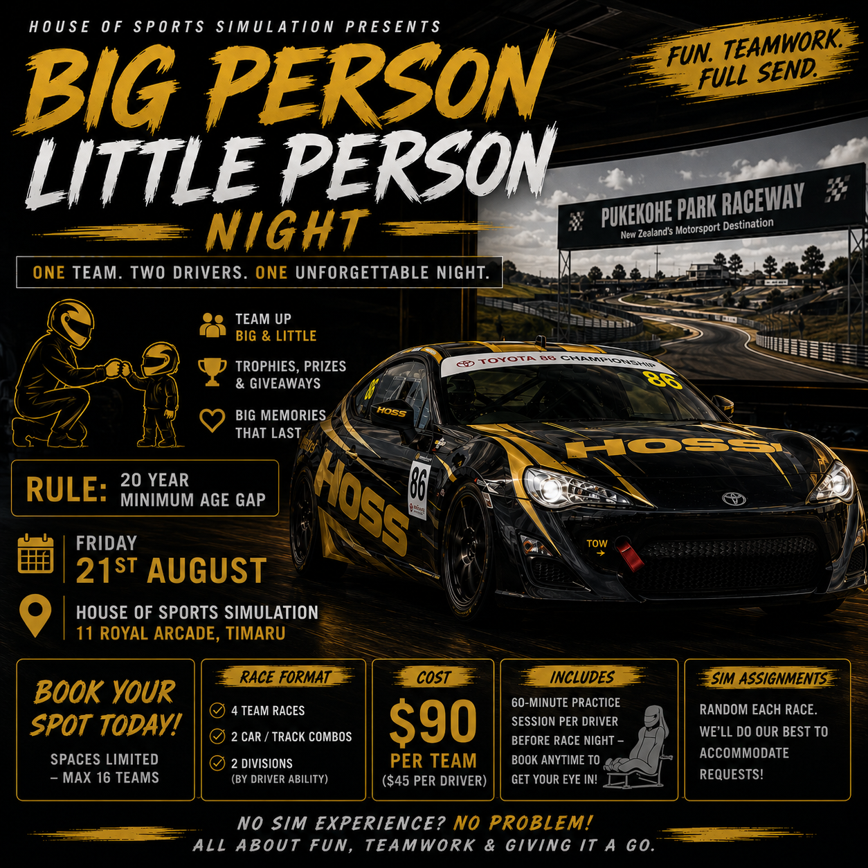 Big Person Little Person Race Night 2026 - House of Sports Simulation