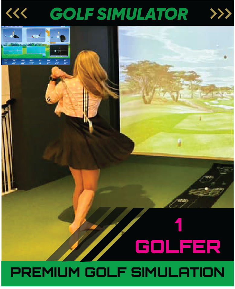 HOSS PREMIUM GOLF SIMULATOR - 1 Golfer