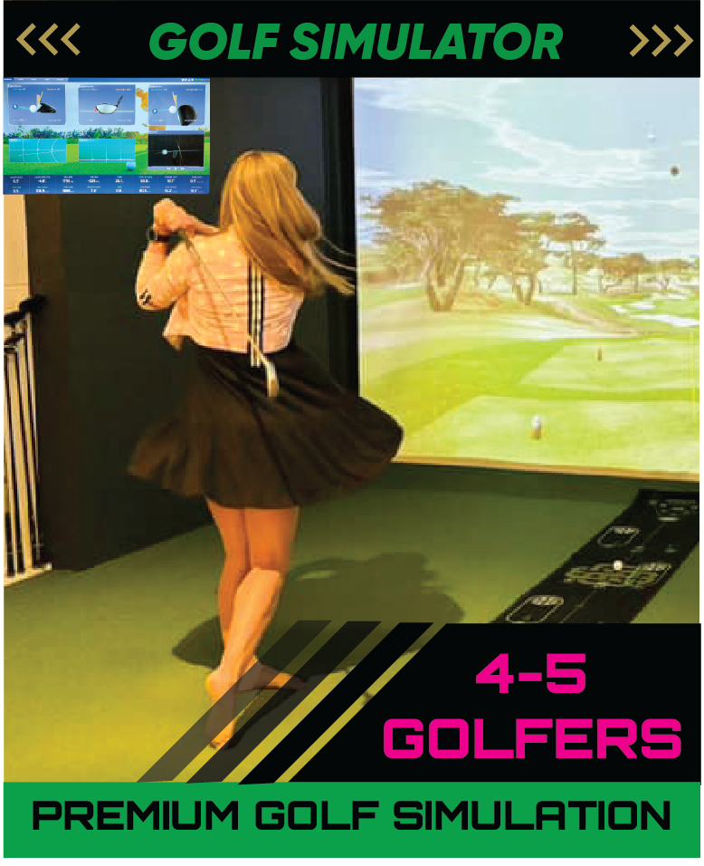 HOSS PREMIUM GOLF SIMULATOR 4 to 5 Golfers