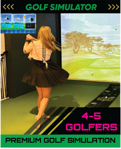 HOSS PREMIUM GOLF SIMULATOR 4 to 5 Golfers